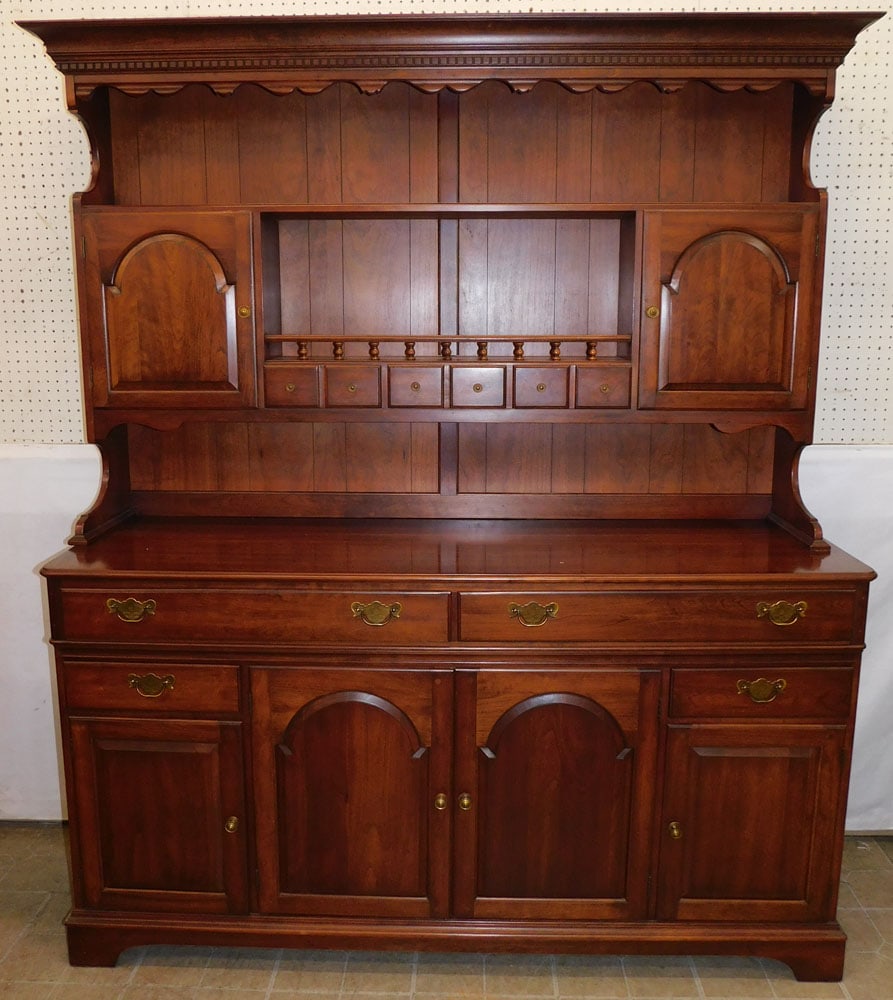 2 piece cherry step back cupboard by Pennsylvania house (1 of 7)