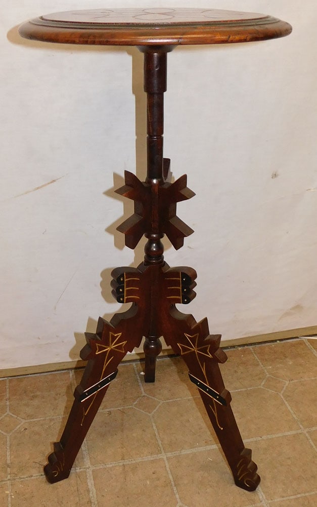 Antique Walnut Victorian Plant Stand (1 of 3)