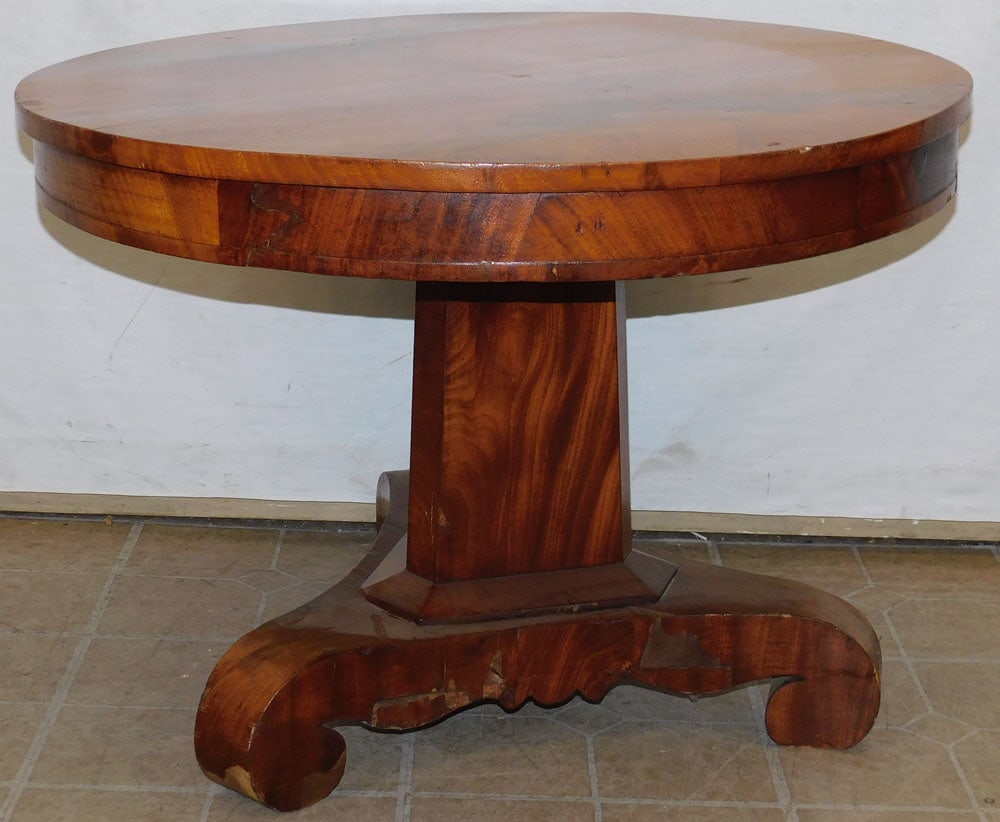 19th century mahogany empire round tea table (1 of 3)