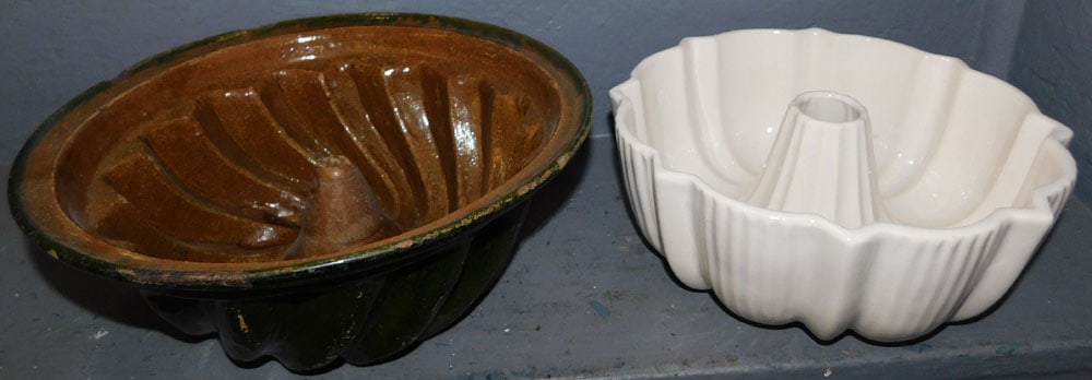 Red Ware Jelly Mold & Porcelain Jelly Mold (1 of 4)
