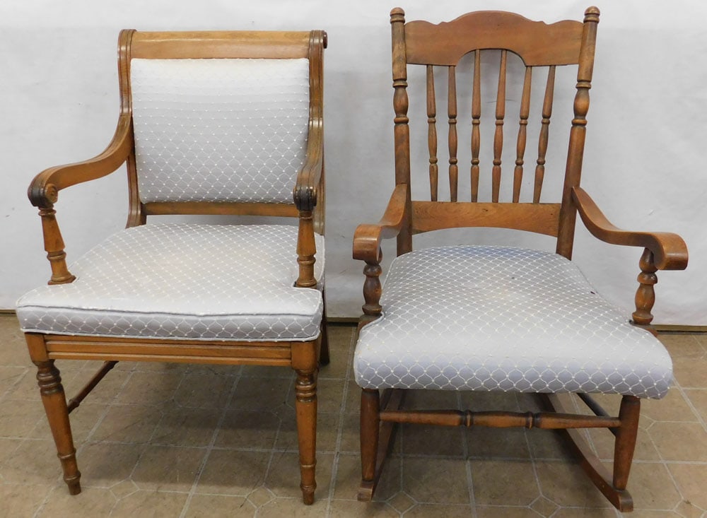 Walnut Arm Chair & Walnut Rocker (1 of 3)