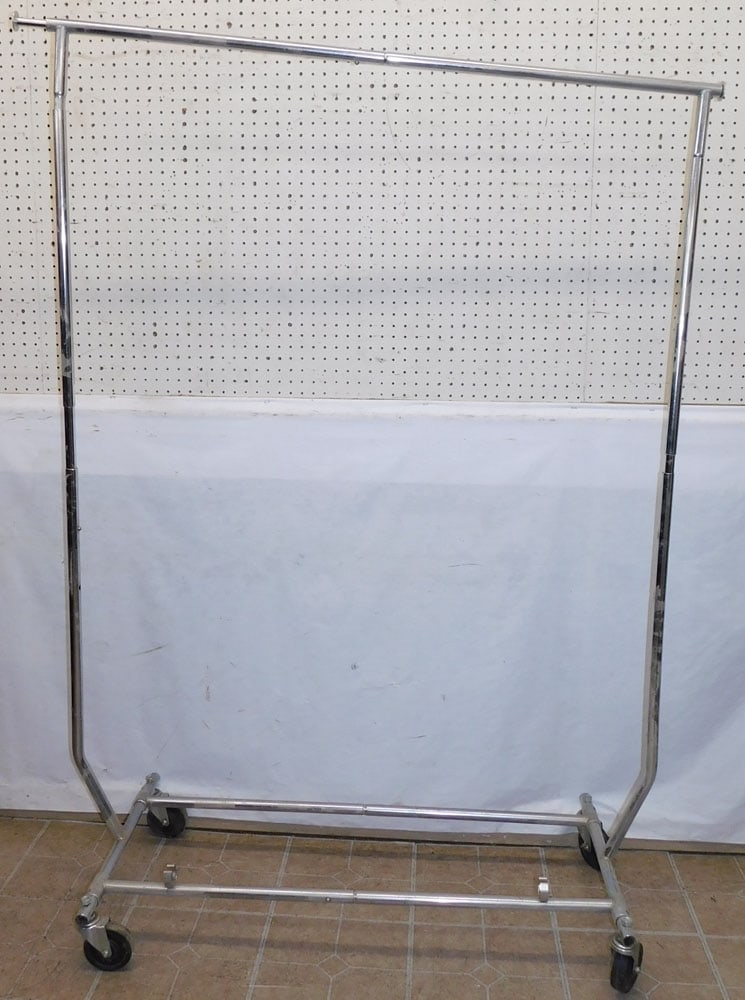 Vintage Collapsible Chrome Clothes Rack (1 of 2)