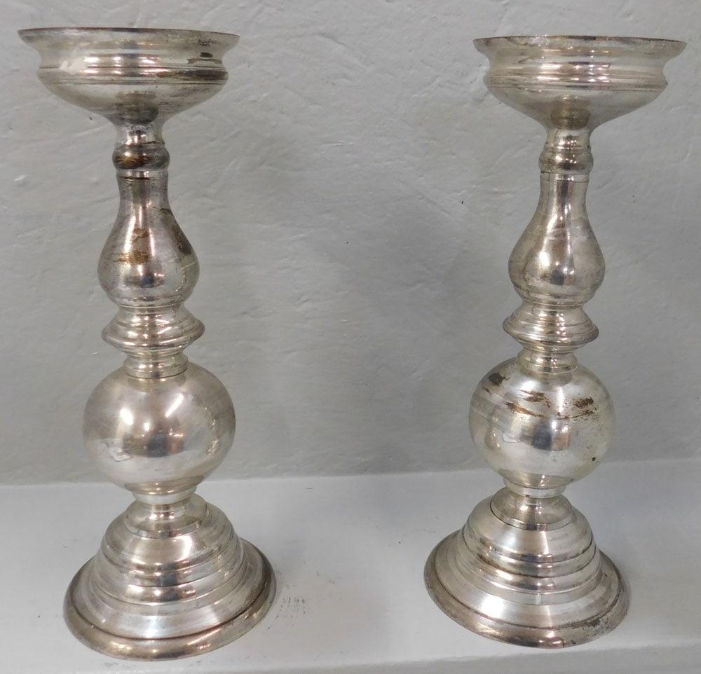 Pair of Silverplated Candleholders (1 of 4)