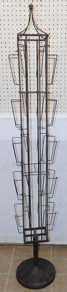 Metal Rack: Metal Rack . 66 1/2" H ALL DESCRIPTIONS AND ANY CONDITION STATEMENT GIVEN BY LANGSTON AUCTION GALLERY ARE STRICTLY OPINIONS AND LANGSTON'S SHALL HAVE NO RESPONSIBILITY FOR ERRORS OR OMISSIONS. THE ABS
