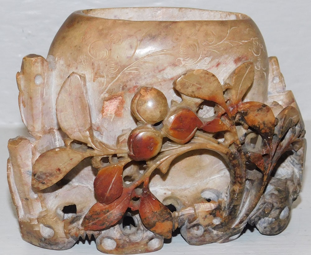 Carved Soapstone Vase (1 of 3)