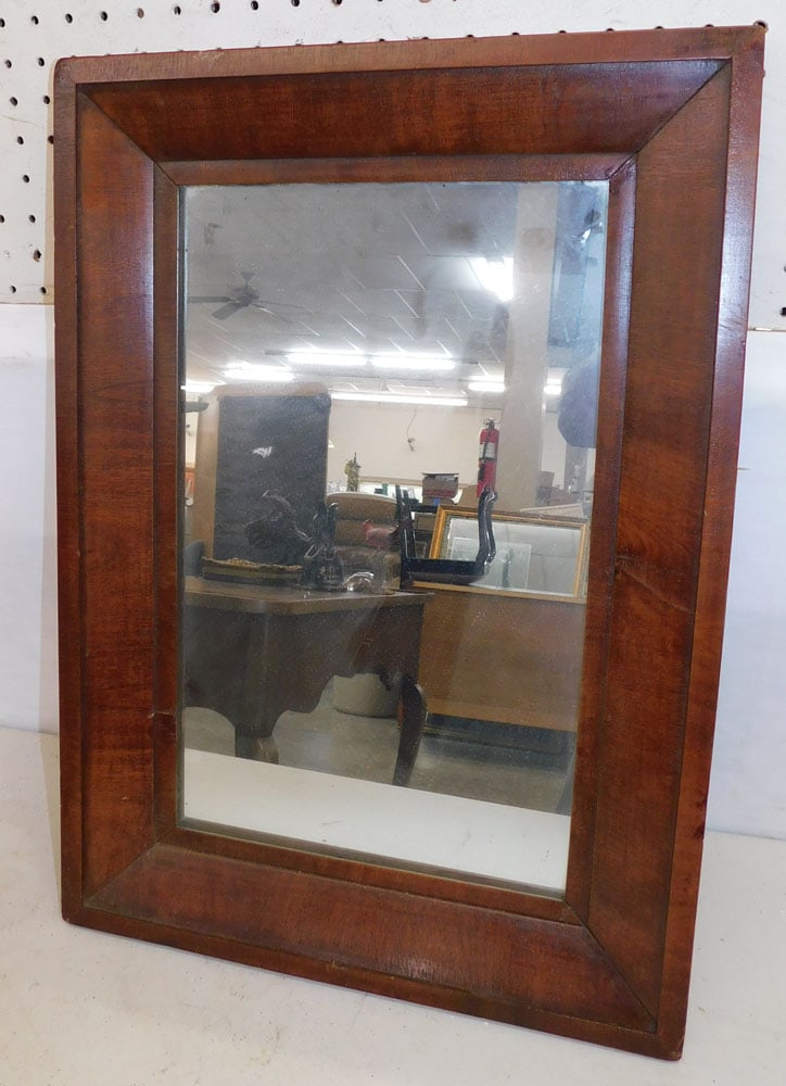 Antique Mahogany Ogee Framed Mirror (1 of 2)