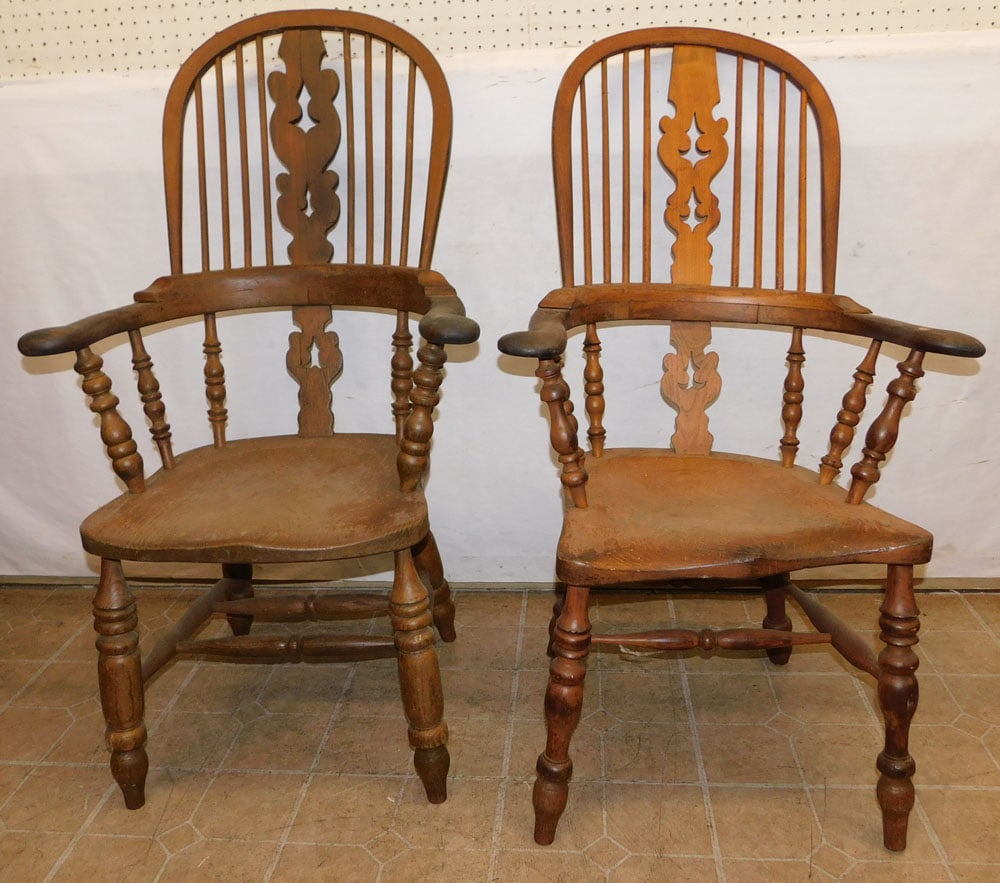 2 19th Century English Windsor Arm Chairs (1 of 3)