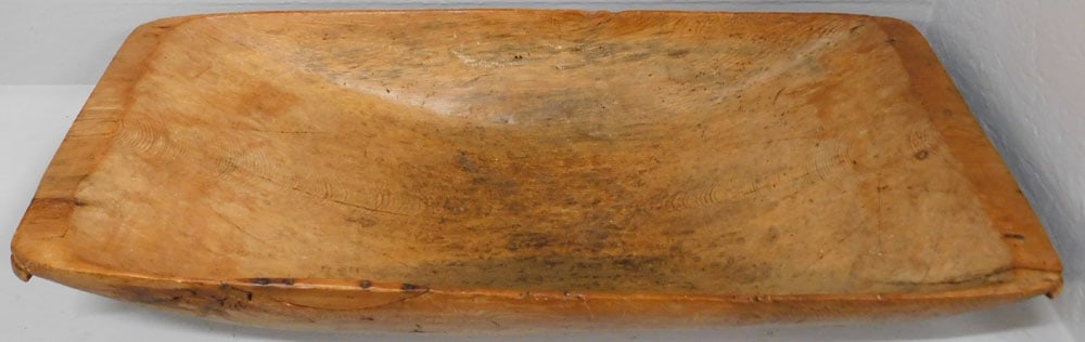 Large 19th Century Pine Primitive Hand Hewed Dough Trough (1 of 5)