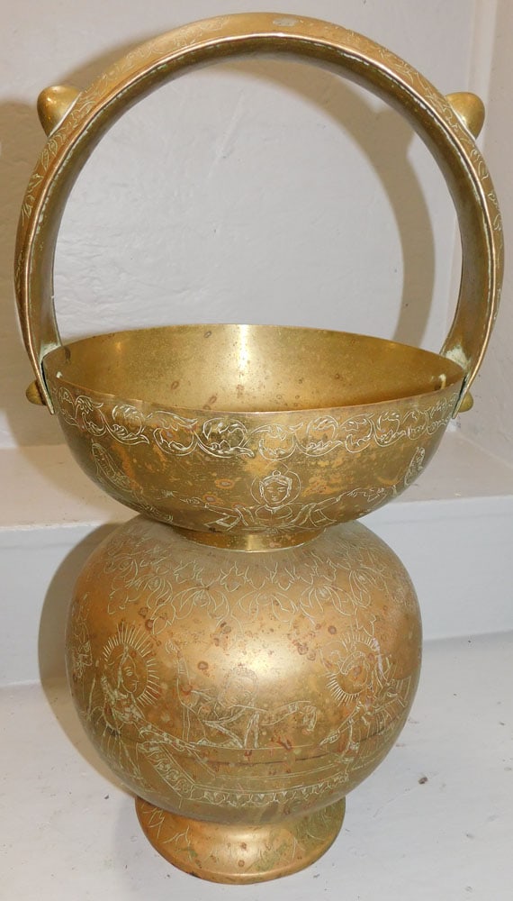 Indian Brass Holy Water Carrier (1 of 5)