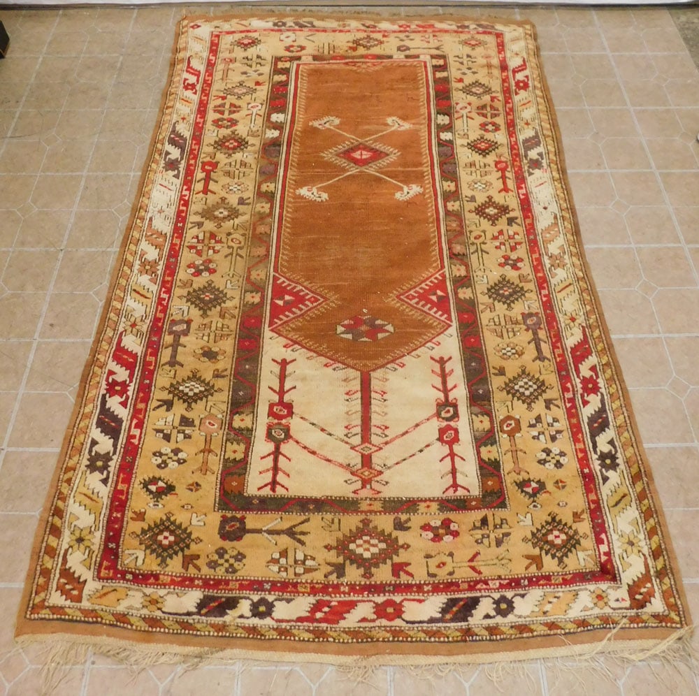4' 7" x 7' 4" Antique Handmade Oriental Rug (1 of 5)