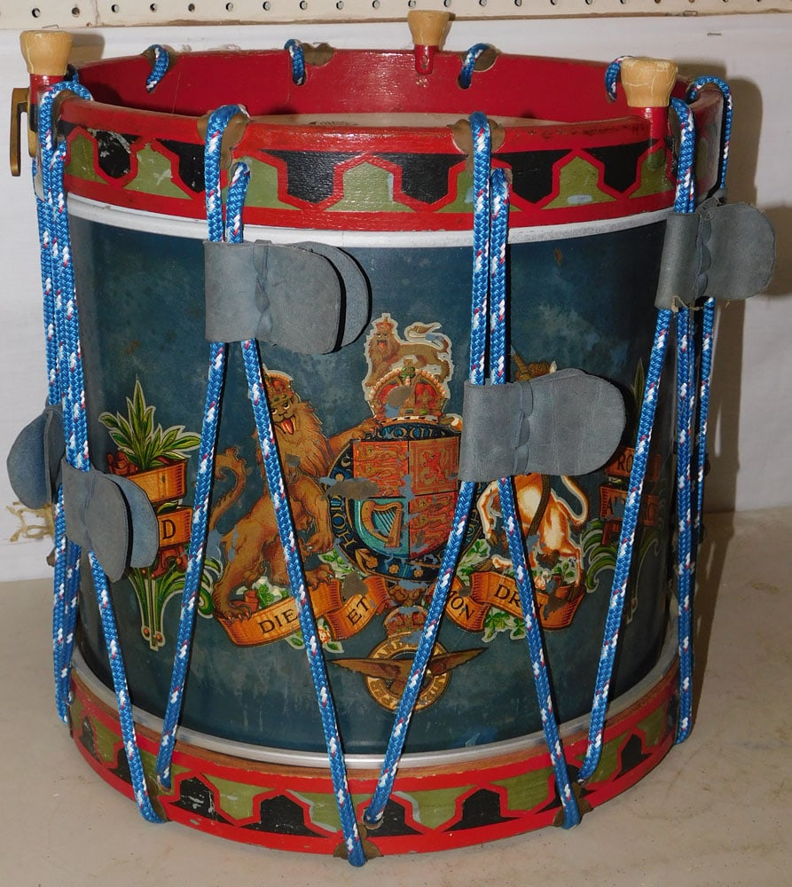Painted Wood & Metal Royal Airforce Drum (1 of 5)