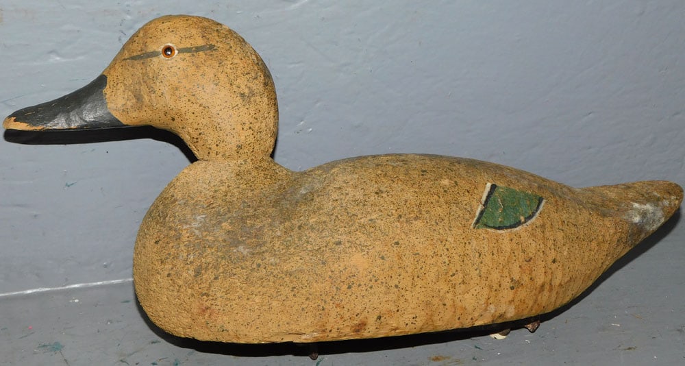 Antique Painted Carved Wood Duck Decoy (1 of 4)