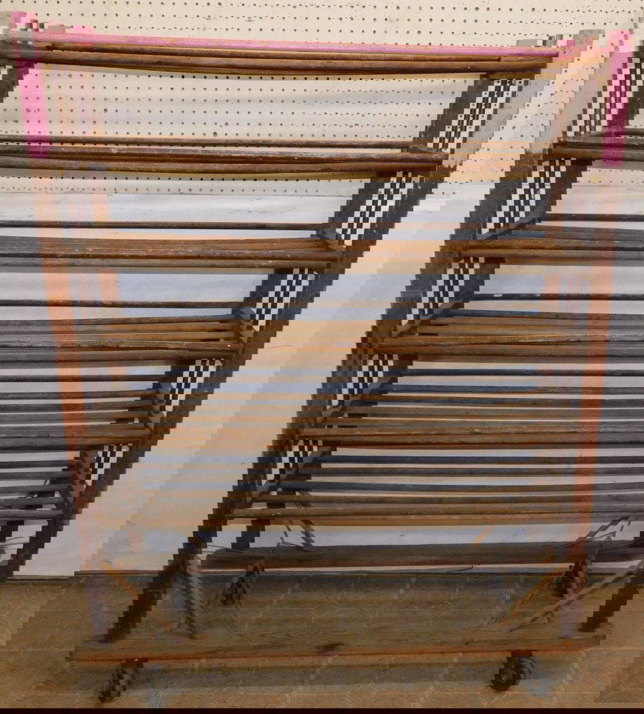 Antique Wood Rack On Wheels Auction