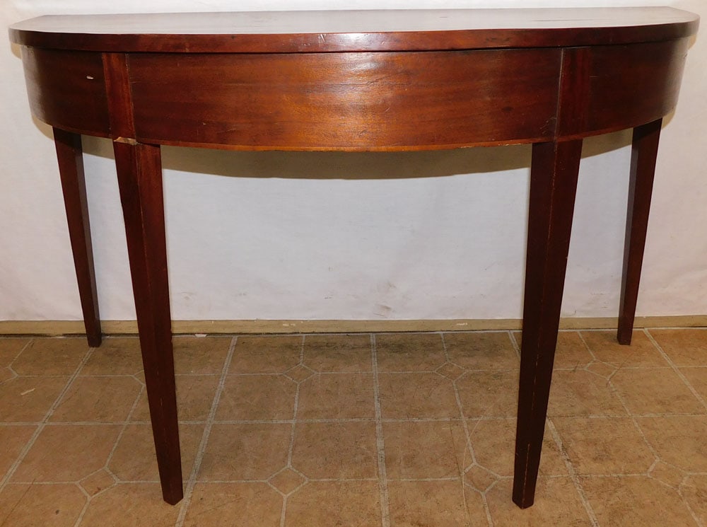 19th Century Mahogany Demi-Lune Console (1 of 5)