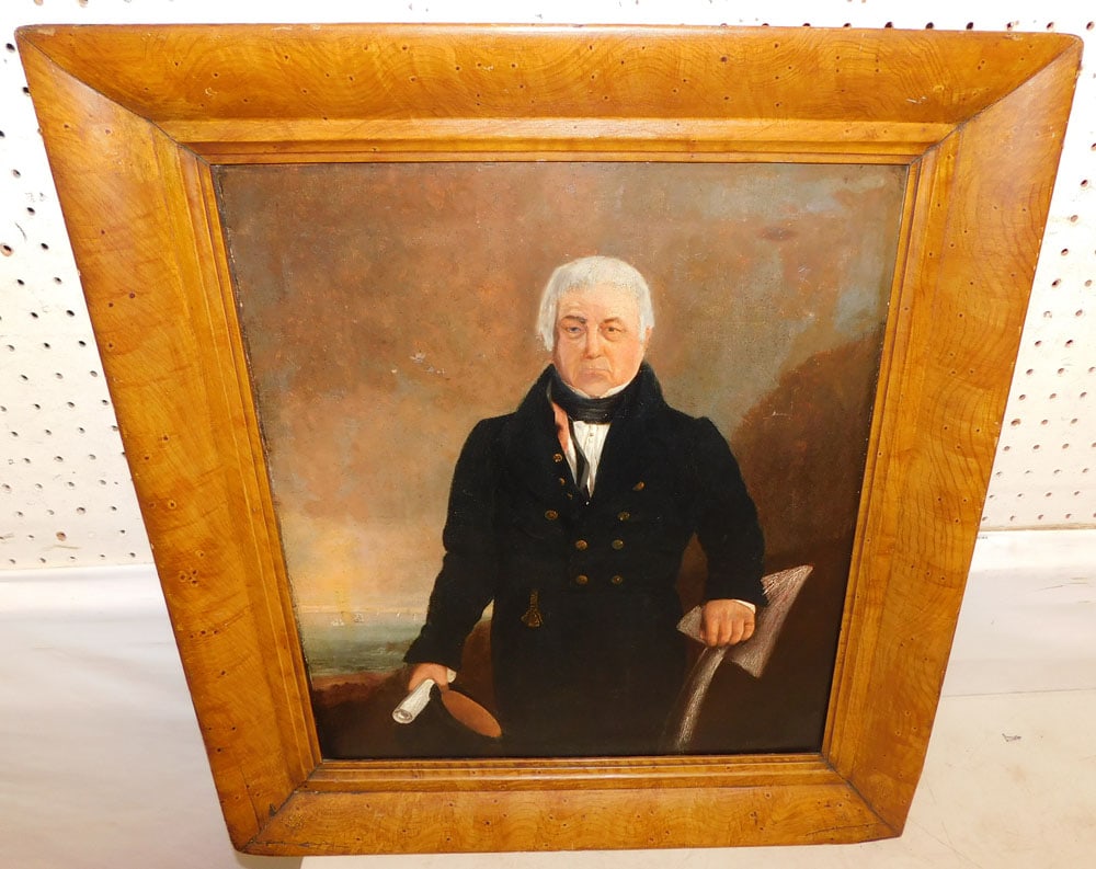 19th Century Oil on Canvas Portrait of a Sea Captain (1 of 5)