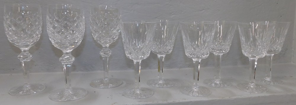 9 Pieces of Waterford Crystal Stemware (1 of 3)