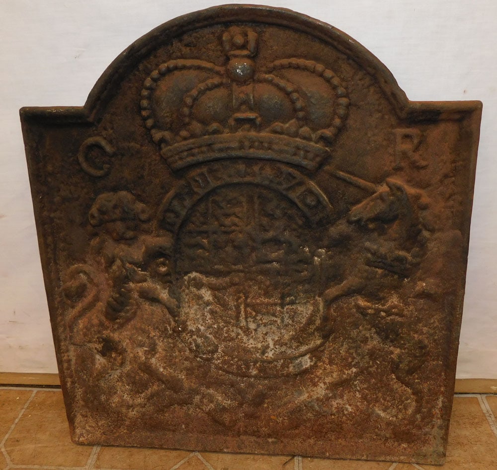 Cast Iron Coat of Arms Fireplace Back by Colonial Williamsburg VA Metalcrafters (1 of 7)