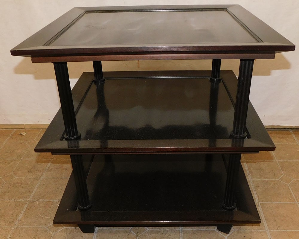 Mahogany 3 Tier End Table by Baker (1 of 4)