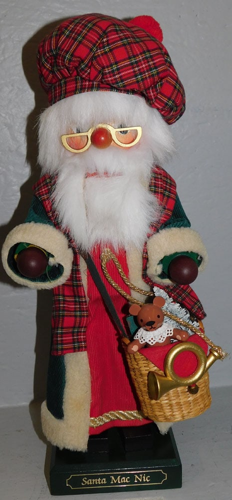 German Carved Wood Santa Clause Doll, (Santa Macnic) (1 of 5)