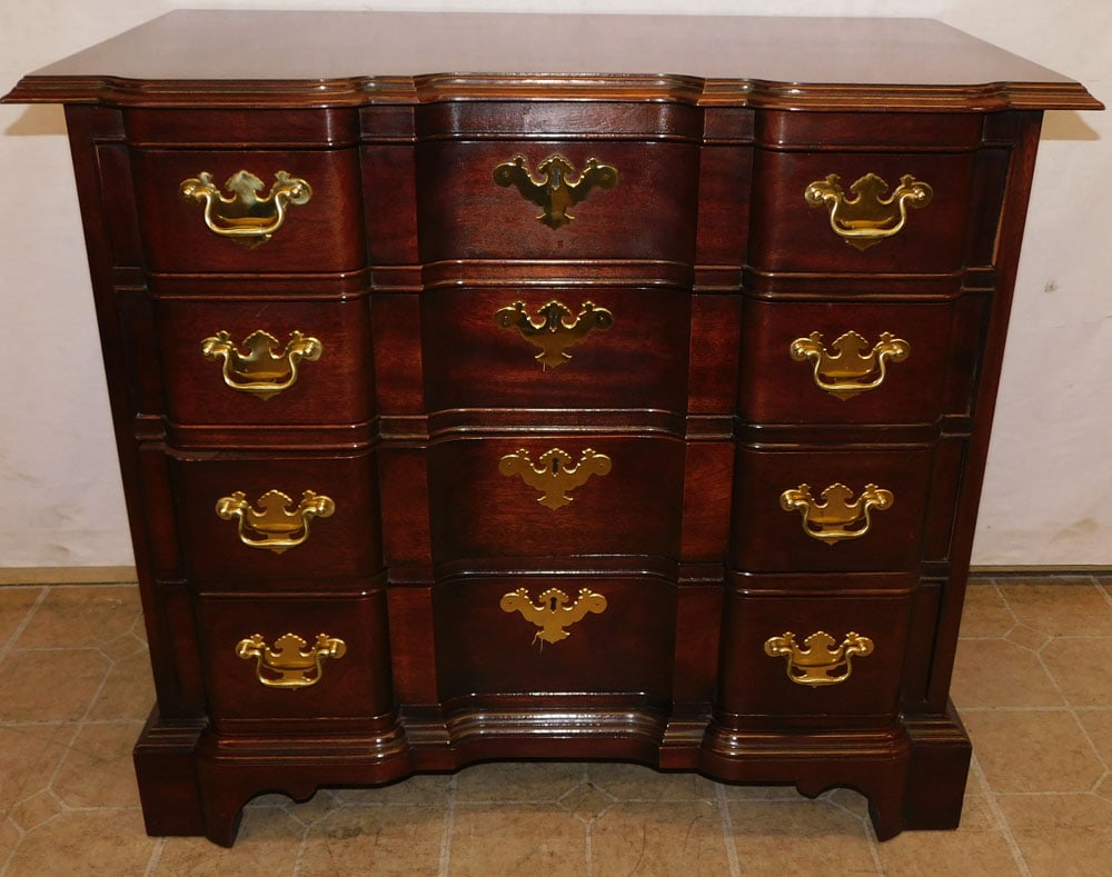 Mahogany Block Front 4 Drawer Chest by Councill Craftsmen (1 of 6)