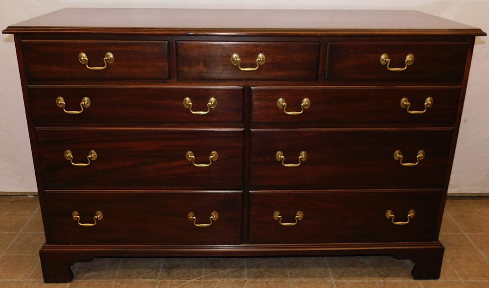 Mahogany 9 Drawer Chest by Henkel Harris (1 of 10)