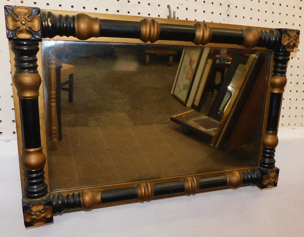 Antique Painted Framed Mirror (1 of 4)