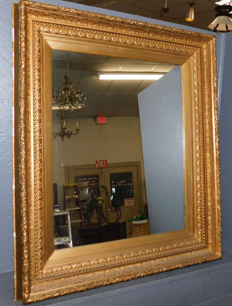 Antique Gilded Frame Mirror (1 of 3)