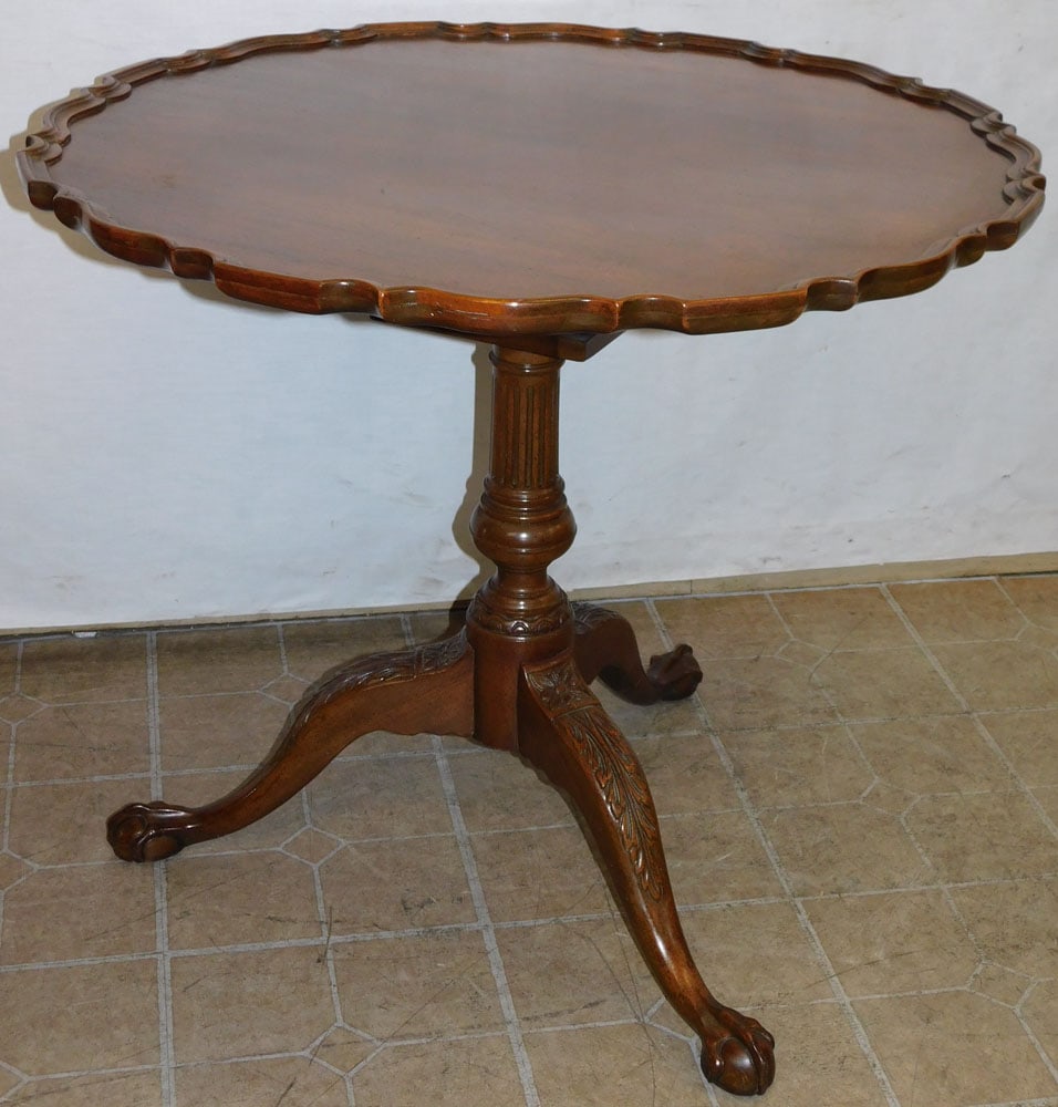 Mahogany Ball & Claw Bird Cage Tilt Top Table by Baker - Historic Charleston Collection (1 of 5)