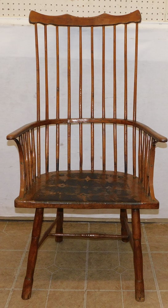 19th Century American Elmwood Windsor Arm Chair (1 of 7)