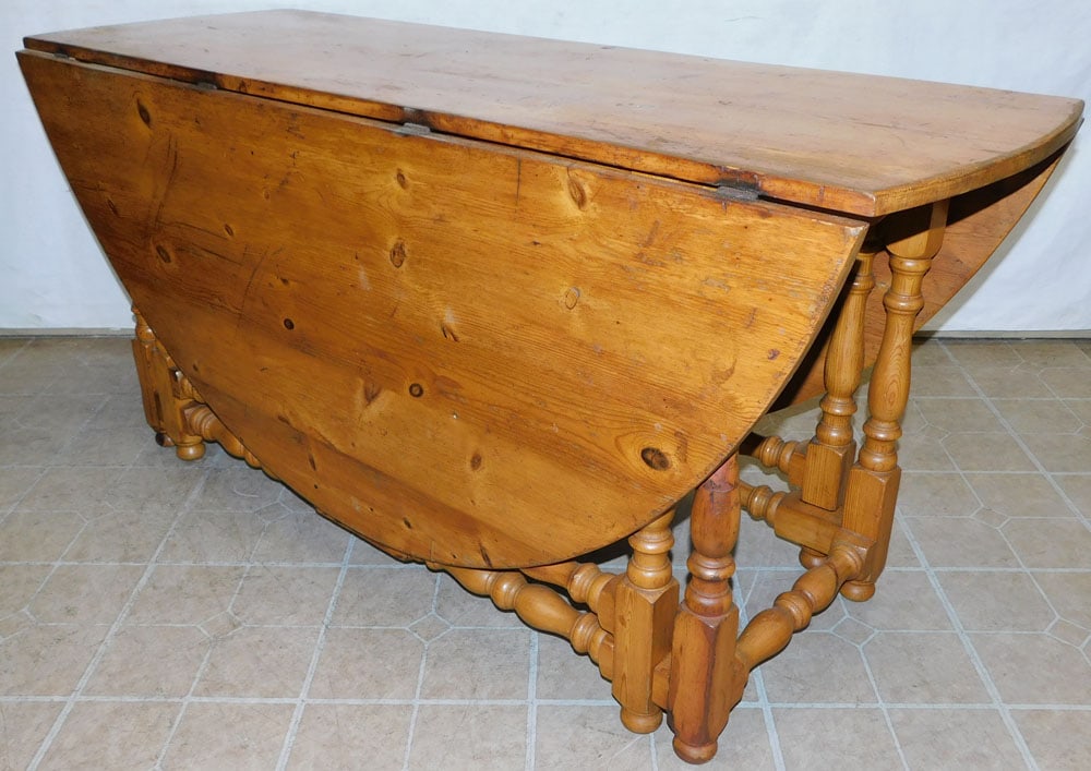 Antique Pine Gate Leg Dining Table (1 of 5)