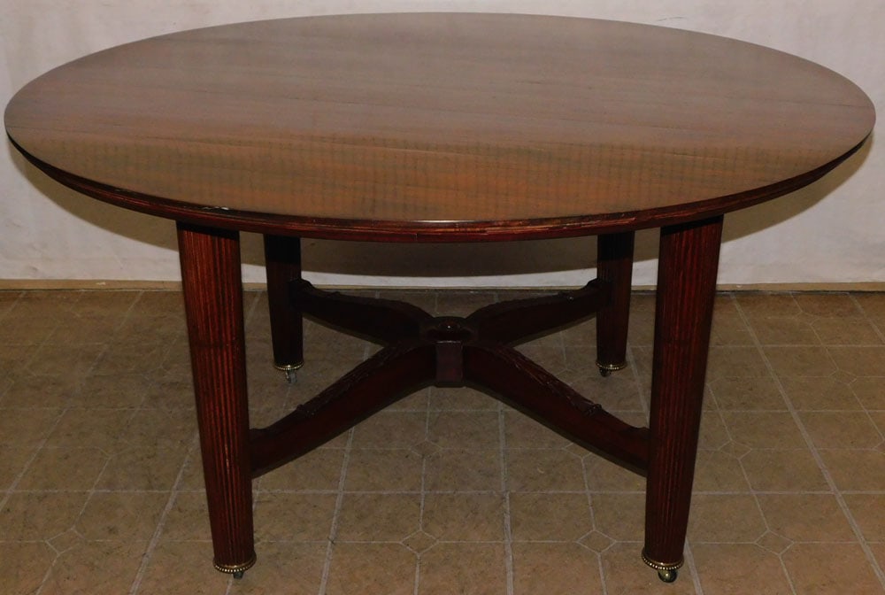 Round 19th Century Mahogany Center Table (1 of 5)