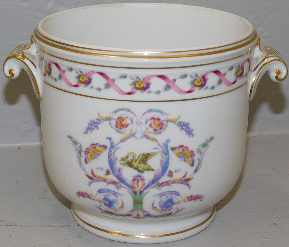 Painted Porcelain Cache Pot by Richard Ginori (1 of 4)