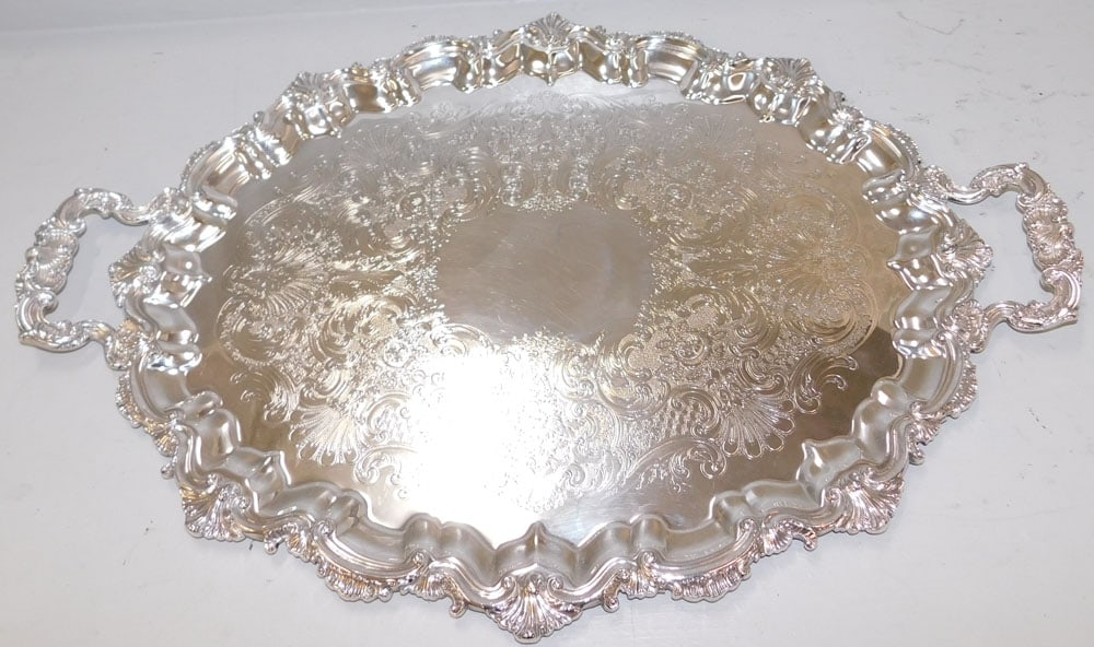 Ornate Silverplated Serving Tray by Reed & Barton (1 of 7)