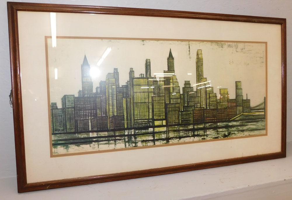 Mid Century Modern Print of NYC Signed Buffet (1 of 5)