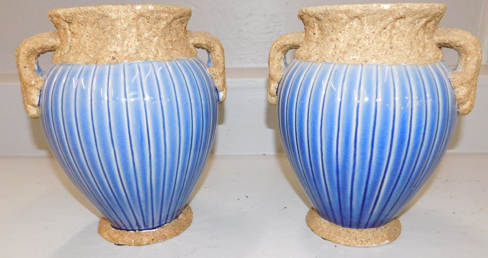 Pair of Painted Porcelain Urns (1 of 4)