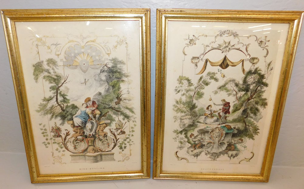 Pair of Jean Antione Watteau Framed Prints (1 of 10)