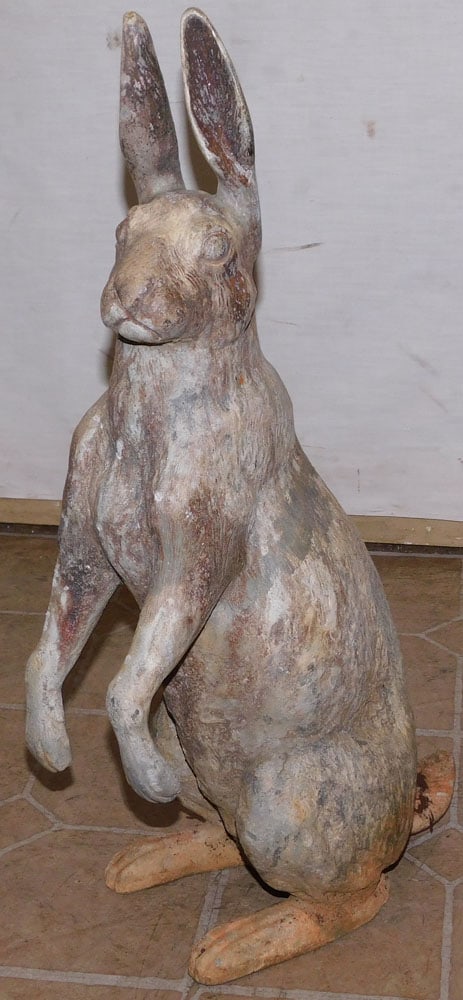 English Lead Rabbit Yard Statue (1 of 5)