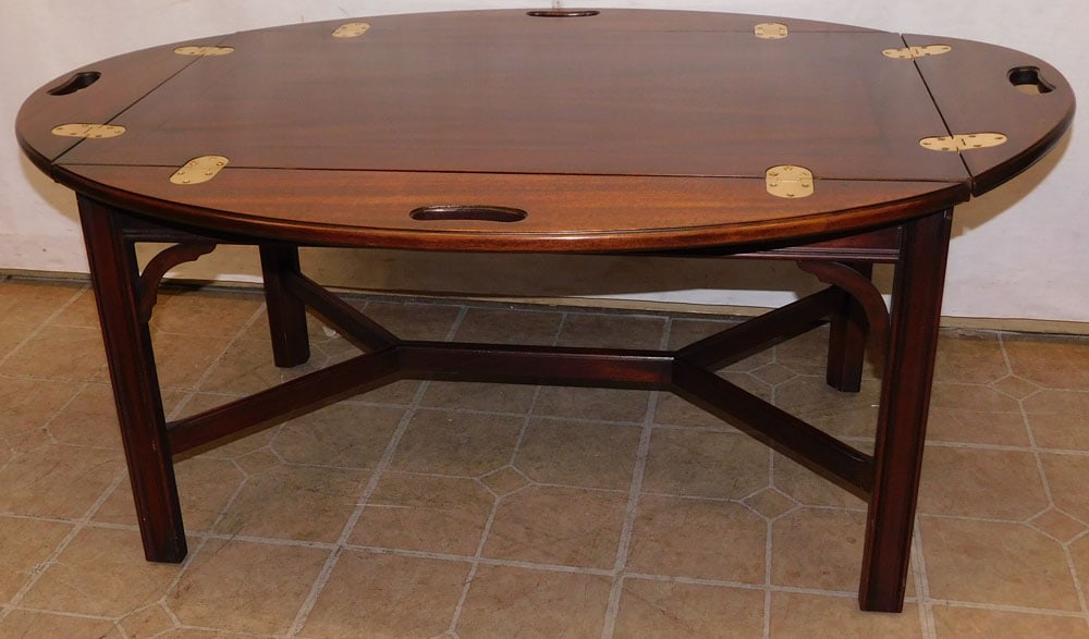 Mahogany Butler's Tray Top Tea Table by Henkel Harris (1 of 4)