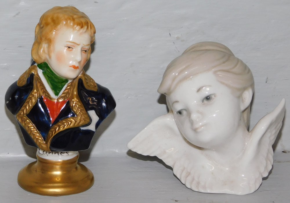 Miniature Porcelain Dresden Bust & Lladro Figurine (1 of 5)