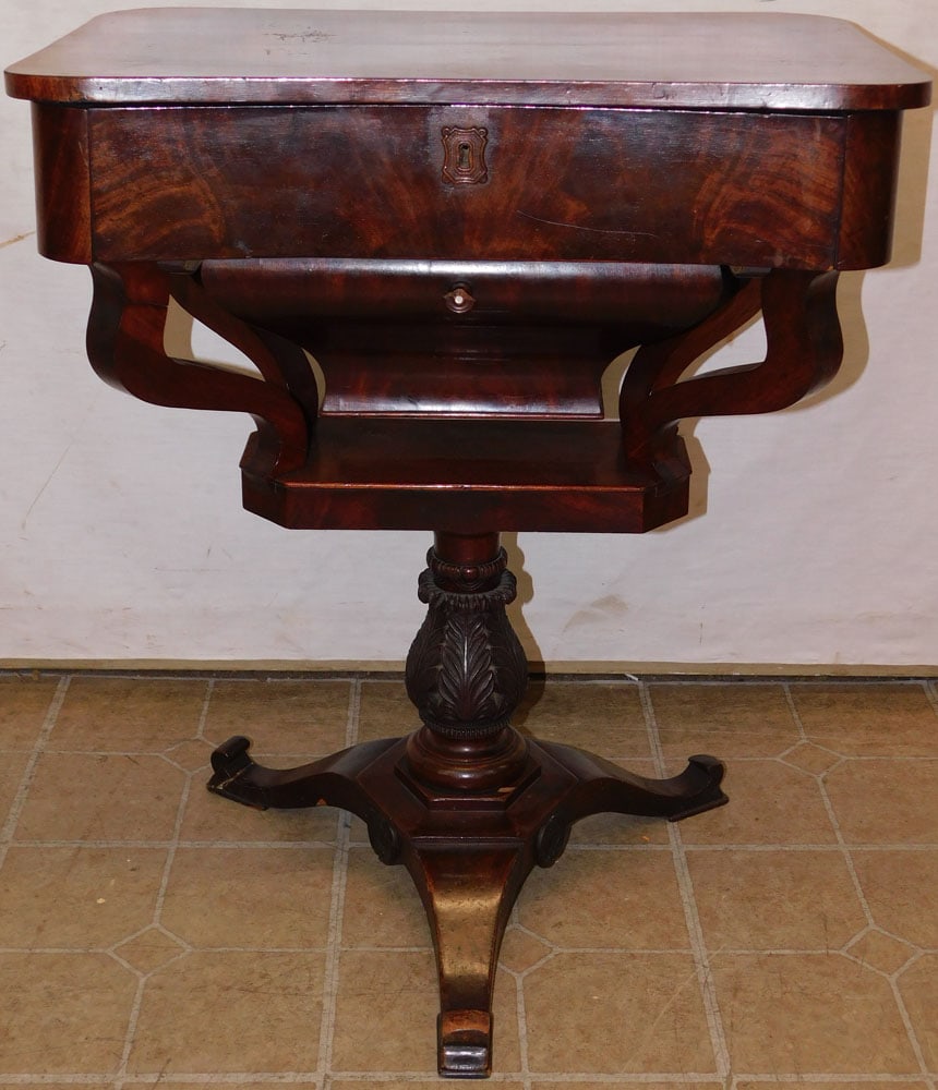 19th Century Mahogany Sewing Stand (1 of 8)