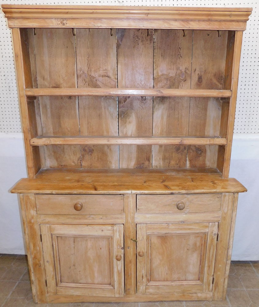 19th Century Scrub Pine Step Back Cupboard (1 of 5)