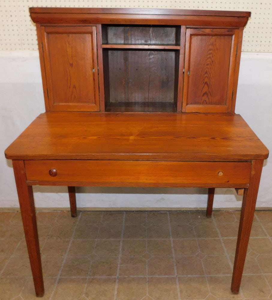 Antique Heart Pine Slant Front Plantation Desk (1 of 9)