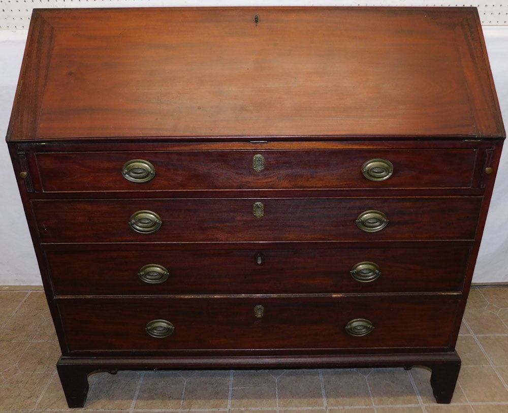 19th Century Mahogany Slant Front Desk (1 of 9)