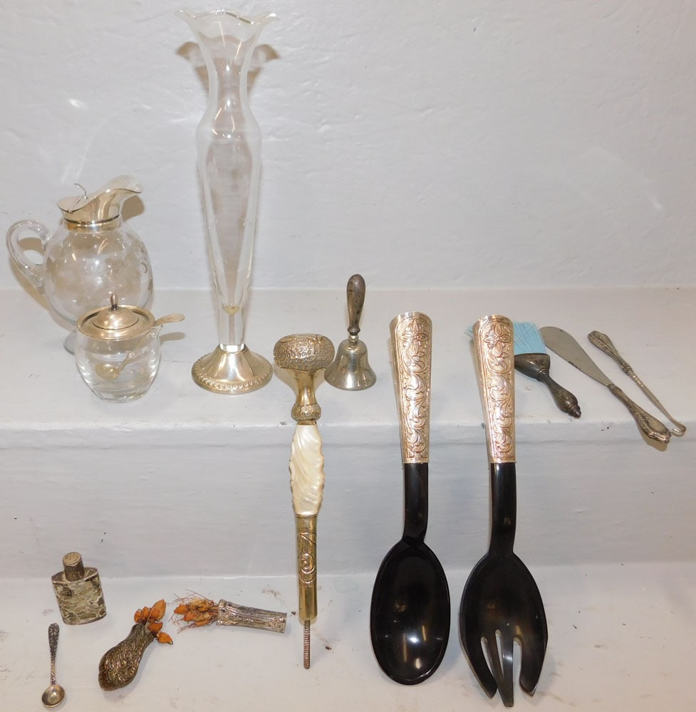 Lot of Sterling Handle & Sterling Rimmed Items (1 of 5)
