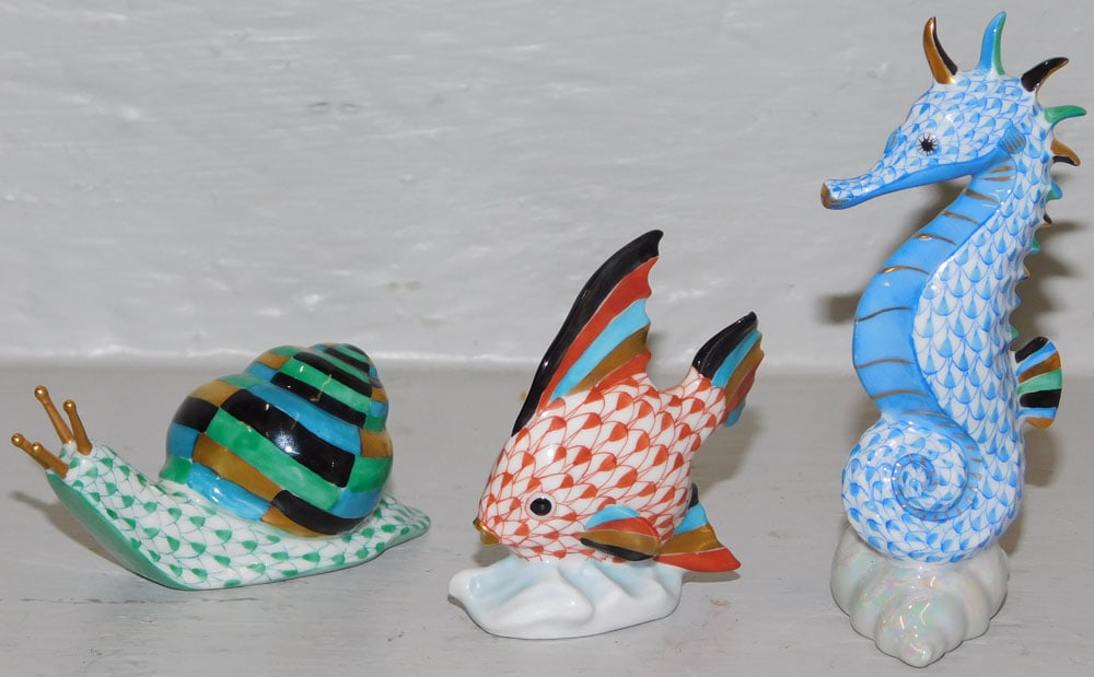 3 Herend Porcelain Figurines (1 of 4)