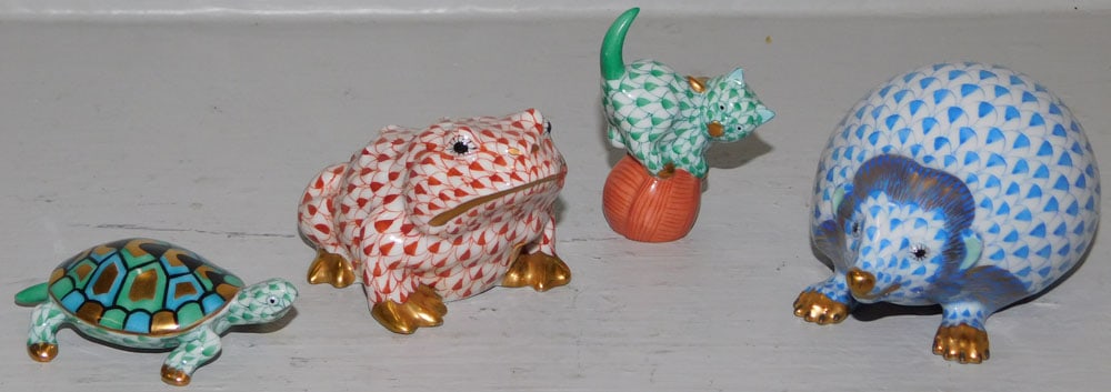 4 Herend Porcelain Figurines (1 of 5)