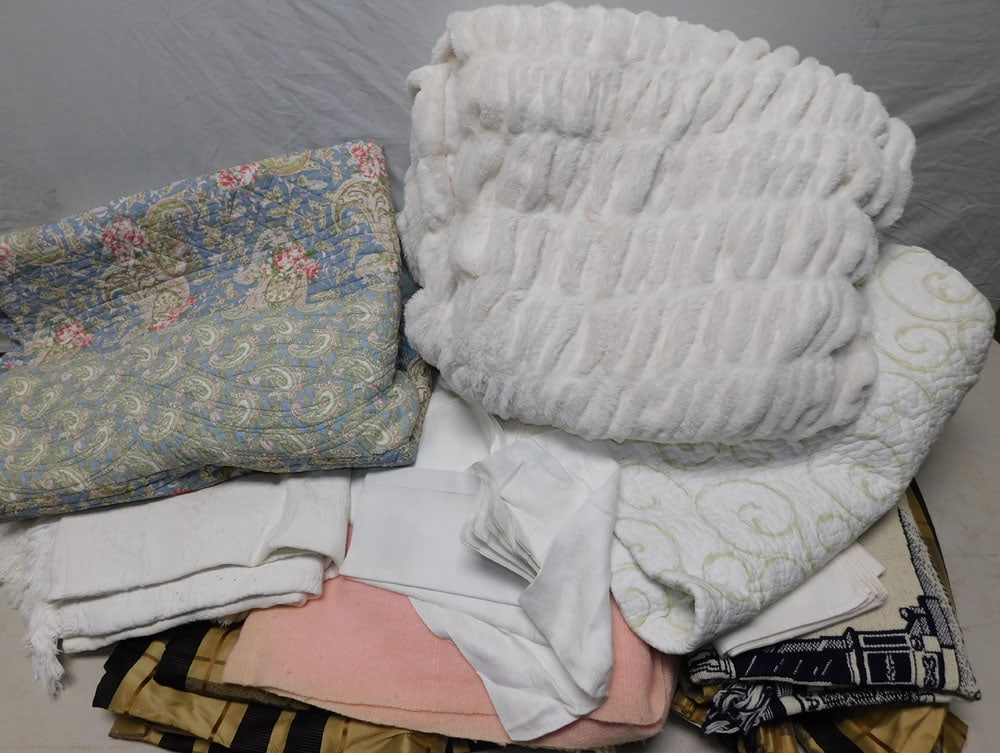 Lot of Coverlets, Blankets, & Curtains (1 of 1)