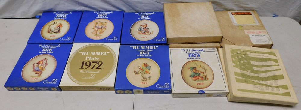 Lot of Goebel Hummel Collectible Plates: Lot of Goebel Hummel Collectible Plates . "ALL DESCRIPTIONS AND ANY CONDITION STATEMENT GIVEN BY LANGSTON AUCTION GALLERY ARE STRICTLY OPINIONS AND LANGSTON'S SHALL HAVE NO RESPONSIBILITY FOR ERRORS O