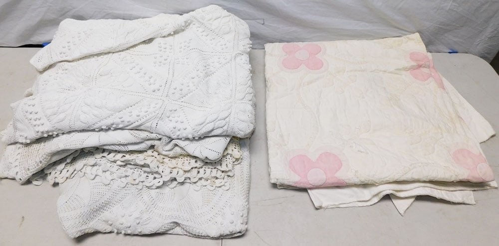 Lot of Crocheted Coverlets (1 of 1)