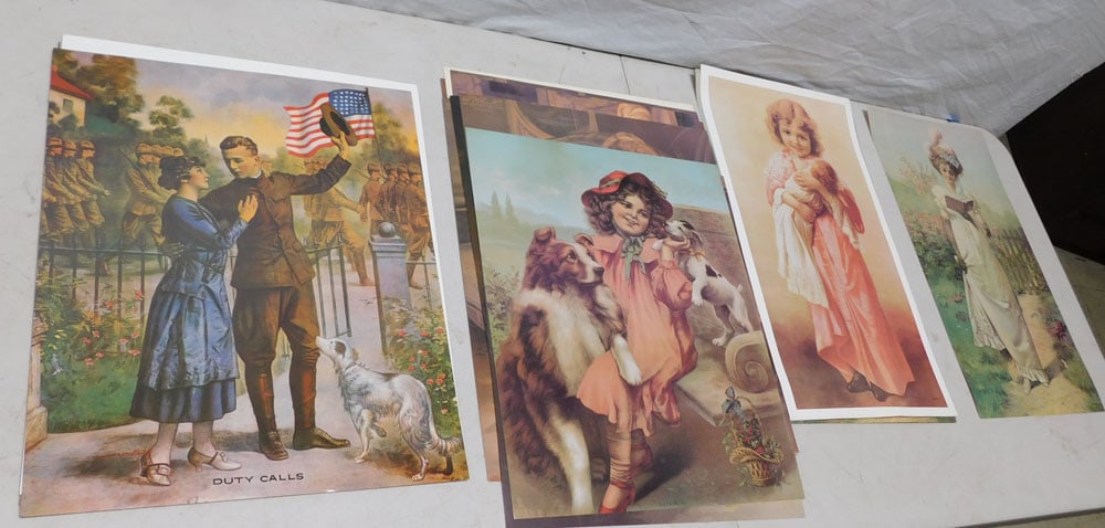 Lot of Unframed Prints: Lot of Unframed Prints . "ALL DESCRIPTIONS AND ANY CONDITION STATEMENT GIVEN BY LANGSTON AUCTION GALLERY ARE STRICTLY OPINIONS AND LANGSTON'S SHALL HAVE NO RESPONSIBILITY FOR ERRORS OR OMISSIONS. THE 